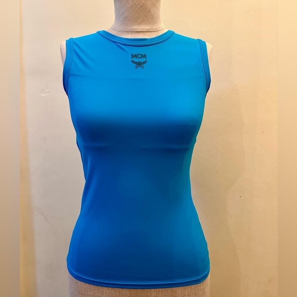 MCM sports sleeveless blouse in royal blue